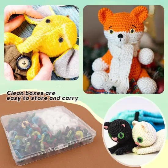 64pcs Safety Eyes - 15mm (8 Colors) {2}