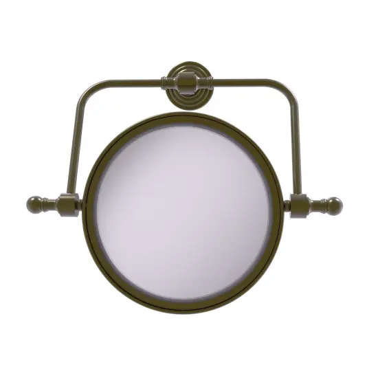 Retro Wave Collection Wall Mounted Swivel Make-Up Mirror 8 Inch Diameter With 5X Magnification - Rwm-4/5X-Abr {1}