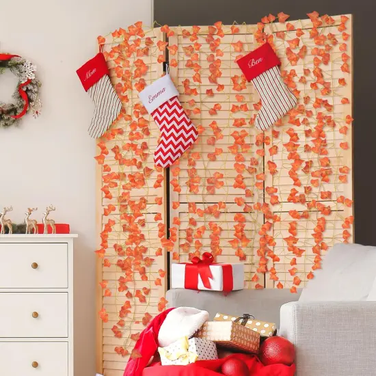 24 Pack Fake Fall Hanging Vines Artificial Fall Ivy Garland(Orange) {2}