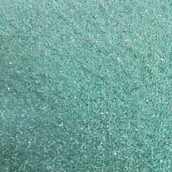 1 Yard Sequins Embroidered Stretch Velvet Rodeo Fabric Mist Green {1}