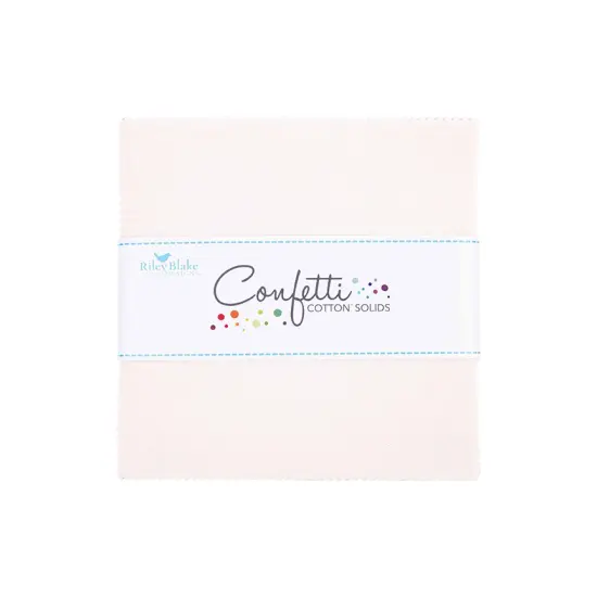 Confetti Cotton 5" Square Pack (Charm Pack / 5" Stacker) in Champagne Pink byfor Riley Blake (5-120-CHAMPAGNE-42) {1}