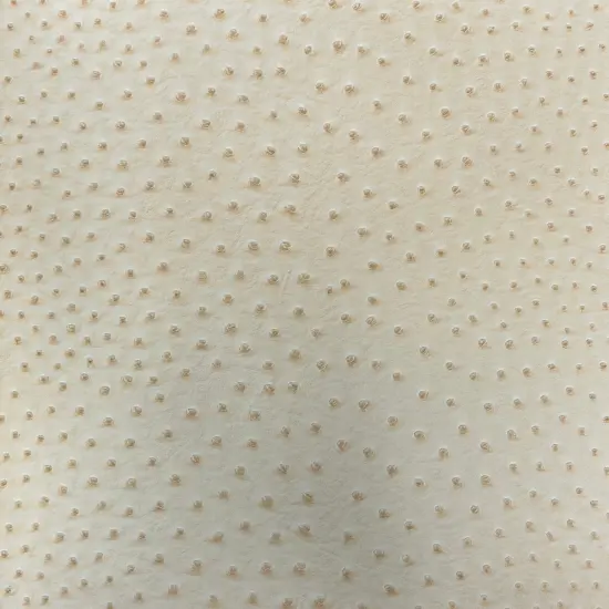1 Yard Faux Leather Vinyl Fabric Ostrich Texture Upholstery Handbags Wallets 54" Width Pearl Beige {6}