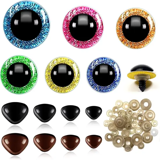 100 Sets Large Safety Eyes and Noses - 16mm to 30mm {1}