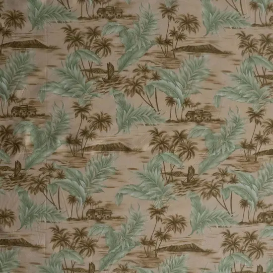 1 Yard Island Areca Palm Peachskin Fabric For Apparel Sewing And Craft Projects 45 Inch Blue {3}