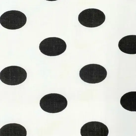 1 Yard Big Polka Dot Printed Poly Cotton Fabric 58/59 Inches Wide Black {7}