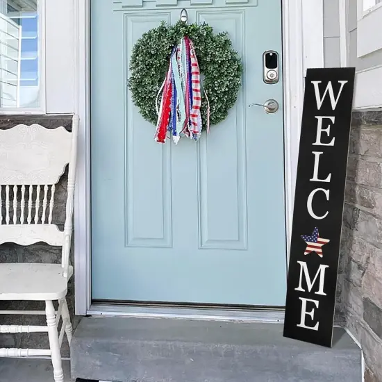 Interchangeable Welcome Sign for Front Porch- 45"X9" {3}