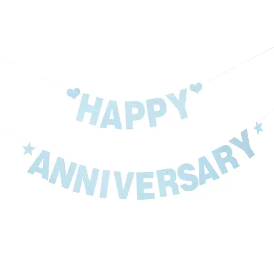 126 Pack Blue Glitter Letters, Custom Banner Kit with Letters A-Z, Numbers 0-9, Hearts, Stars, and 3 Strings {6}