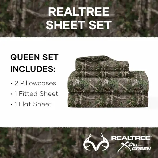 Realtree Sheet Set Xtra Green Camo {6}