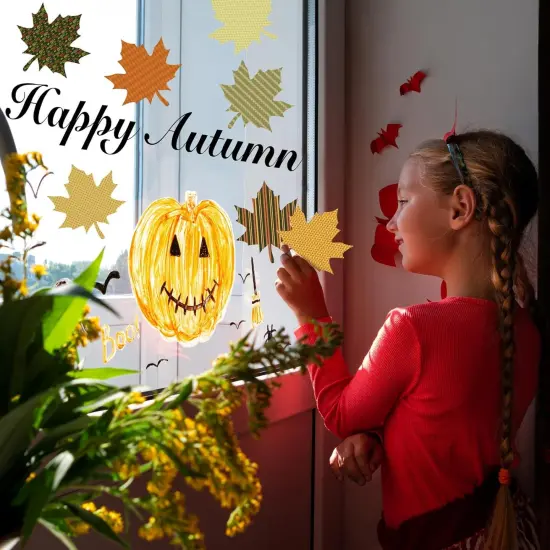 108 Pcs Fall Leaves Cutouts Thanksgiving {4}