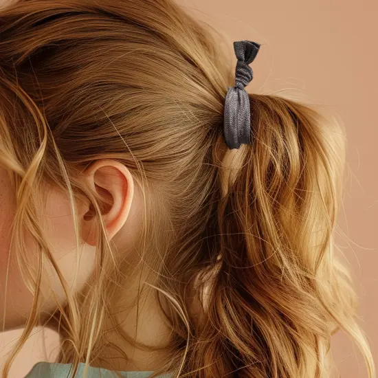 Wrapables No Crease Ouchless Elastic Ribbon Hair Ties Ponytail Holders (Set of 30), Grayscale {3}