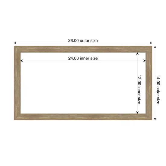Woodgrain Stripe Framed Dry Erase Magnetic Board Mocha {4}