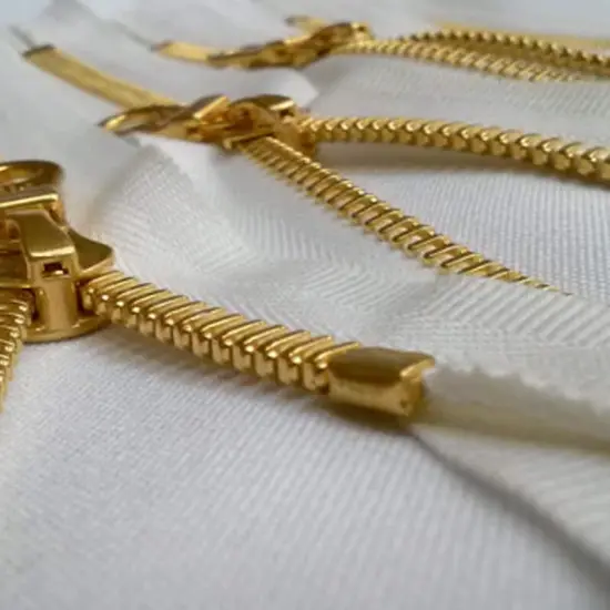 6MM One-Way Zipper &ndash; White, Black, or Brown Tape with Metal Teeth {3}