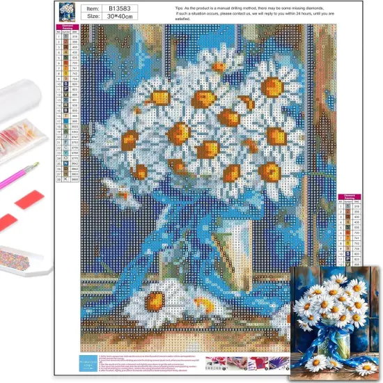 Flowers Diamond Art Kits for Adults {4}
