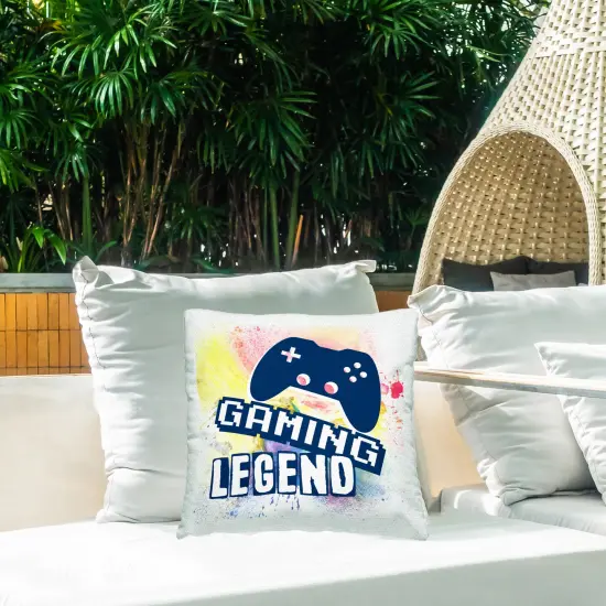 Stupell Industries Retro Gaming Legend Outdoor Printed Pillow design by Marcus Prime, 18 x 7 x 18 {2}