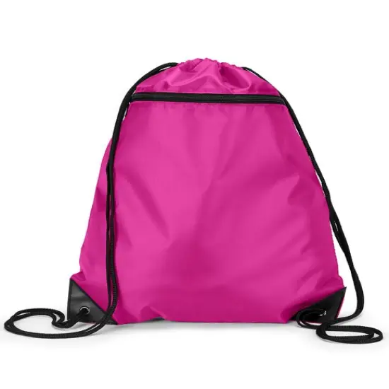 Liberty Bags&reg; Zipper Drawstring Backpack HOT PINK {1}