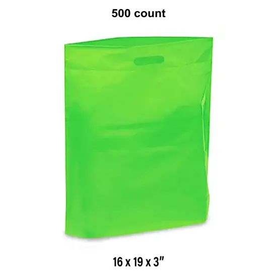 16 x 19 x 3" Die Cut Bags for Special Occasions Lime Green {1}