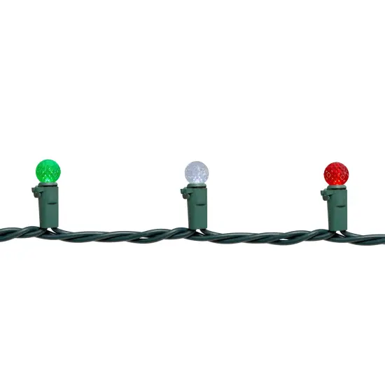 Northlight LED G12 Berry Christmas Lights - Red, Green and White -15.9' Green Wire - 50ct {7}