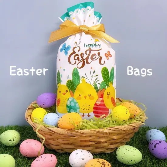 Wrapables Easter Drawstring Treat Bags for Candy, Cookies, Treats, Gifts, Egg Hunt, and Party Favors (50pcs) {5}
