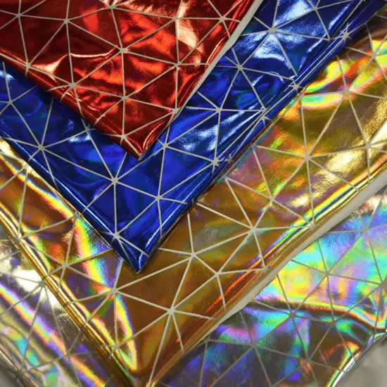 Geometric Mirror Stretch Spandex 58/60" Wide Dance Fabric Gold {3}