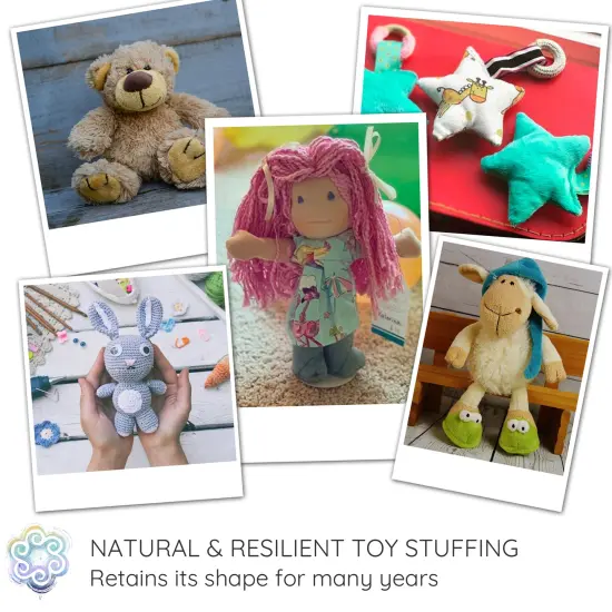 100% Core Wool for Needle Felting, Premium Fiber Fill for Toys and Pillows {4}