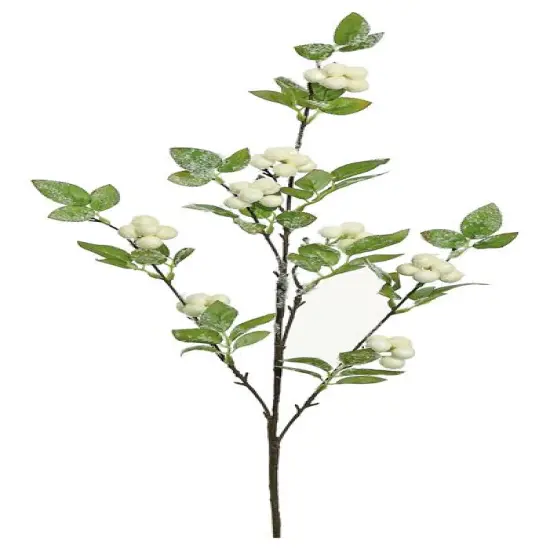 31'' Artificial White Snow Winter Berry Spray - Holiday Decor Accent-XB582-W {2}