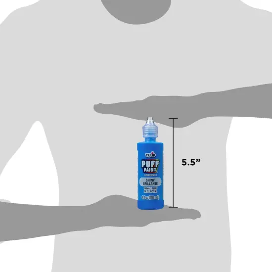 Tulip Puff Paint Slick Royal Blue, Multi-Surface Craft Paint, 4 fl. oz. 3 Pack {6}