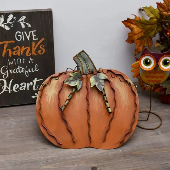 Metal Fall Pumpkin Decor {1}