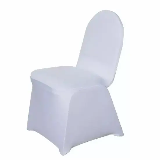 10 WHITE Banquet Stretch SPANDEX CHAIR COVERS Wedding Supplies Event Decorations {1}