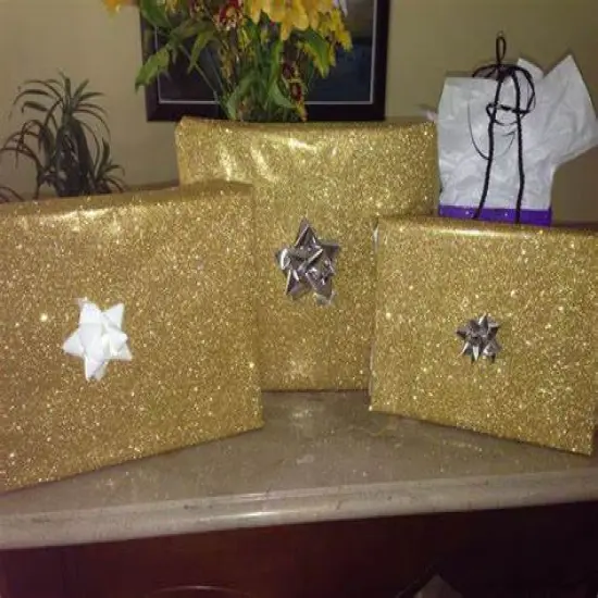 Best Creation Glitter Gift Wrap, 30 x 36-Inch Gold 2 ROLLS {4}