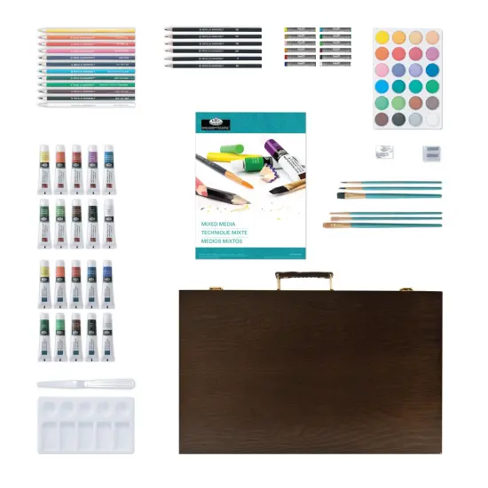 RSET-ART4451 | 100 Piece Mixed Media 3-Tier Espresso Art Set {3}