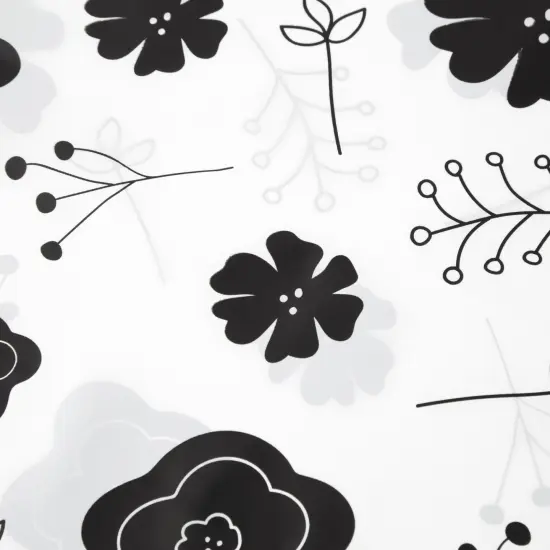 100 Pack 9x12 Small Merchandise Bags for Boutique, Black Flowers Shopping Bags with Handles for Retail {4}