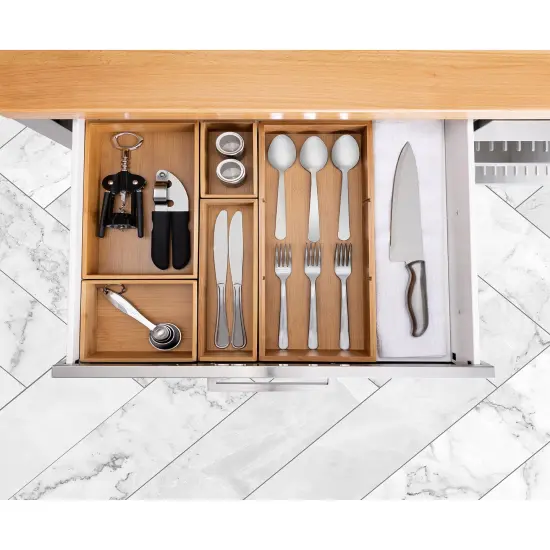 Seville Classics 5-Piece Bamboo Storage Set {6}