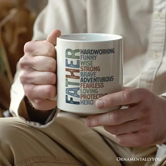 Father Definition Mug, Inspirational Gift for Hero Dads {1}
