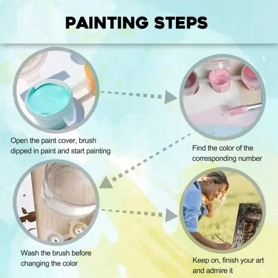 Bookstore Paint by Number Adult,Paint by The Numbers for Adults,16x20inch {5}