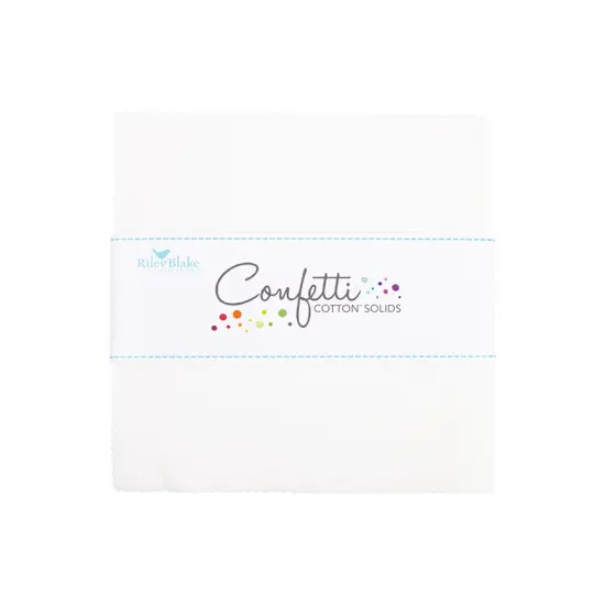 Confetti Cotton 5" Square Pack (Charm Pack / 5" Stacker) in Cloud byfor Riley Blake (5-120-CLOUD-42) {1}