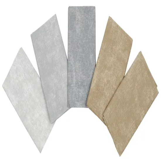 Fabric Editions Fabric Palette Assortment 18"X21" 5/Pkg-6 Designs - Textured 2 {3}