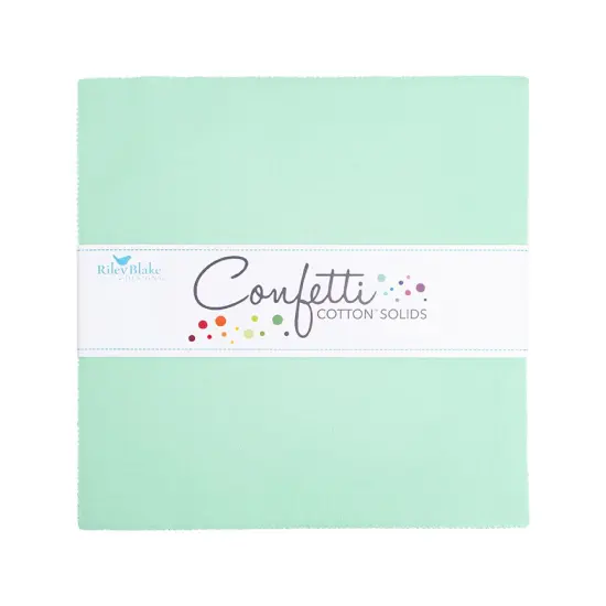 Confetti Cotton 10" Square Pack (Layer Cake / 10" Stacker) in Sweet Mint byfor Riley Blake (10-120-SWEETMINT-42) {1}