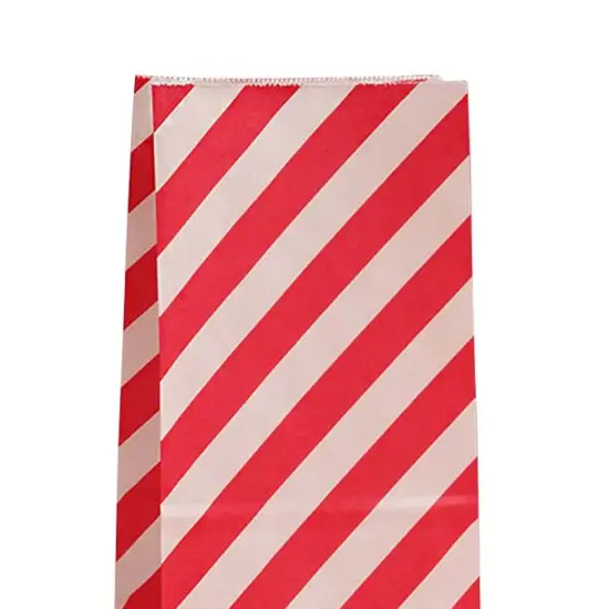 Diagonal Stripe Patterned SOS Bags 3 5/8'' x 2 1/4'' x 7'' {4}