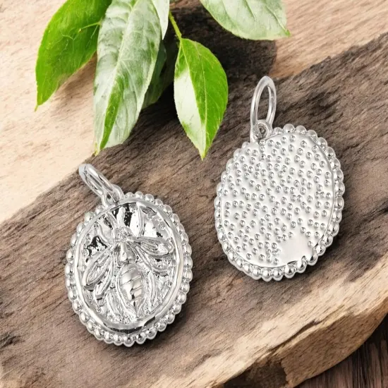 *5* 14mm Plated Brass Bee Charms - Choose Your Color Gold (2979) {5}