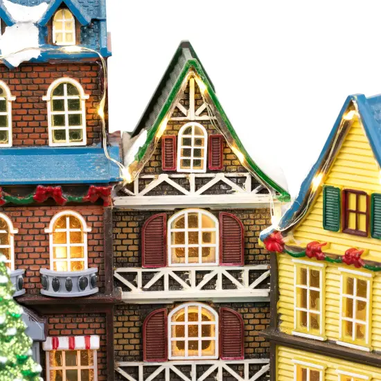 Northlight LED Lighted and Musical City Hall Christmas Village Display - 12.5" Multi {7}