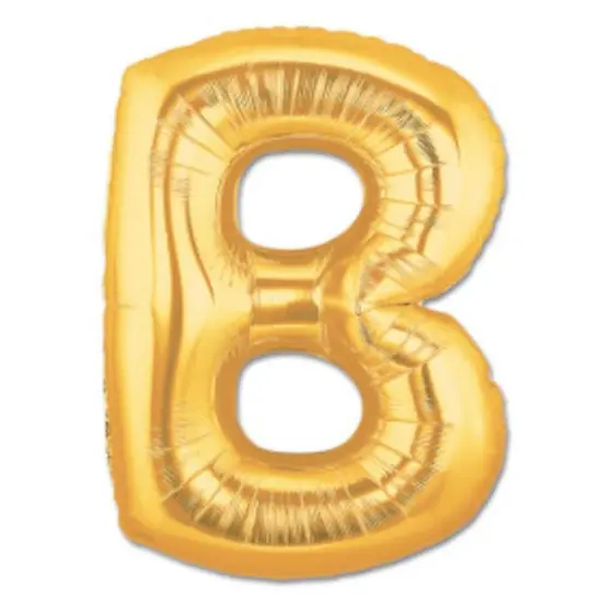 LETTER B FOIL BALLOON Metallic Gold {1}