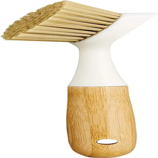 HIC Kitchen Dish Scrubbing Brush, Bamboo with Non-Scratch Bristles {2}