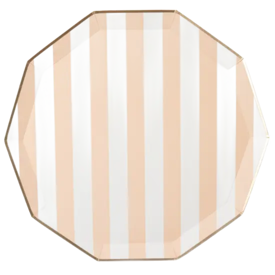 SWEET PEACH SIGNATURE CABANA STRIPE PLATES {1}