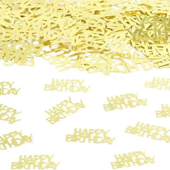 Gold Happy Birthday Confetti Birthday Party Decorations Baby/Adult Birthday Table Scatter Party Supplies 100PC {3}