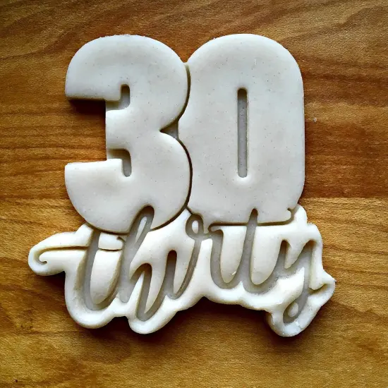 Sweet Prints Inc Lettered Number 30 Cookie Cutter Dishwasher Safe 3" {5}