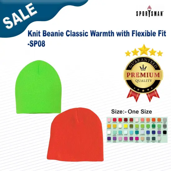 Sportsman&reg; Knit Beanie Classic Warmth with Flexible Fit Heather Orange {3}