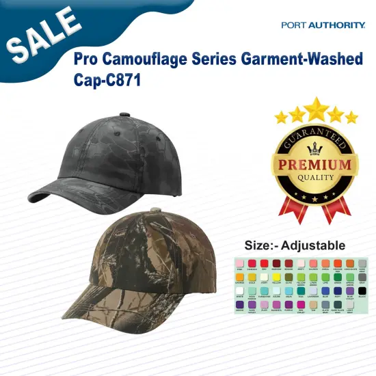 Port Authority&reg; Pro Camouflage Series Garment-Washed Cap Realtree Edge {3}