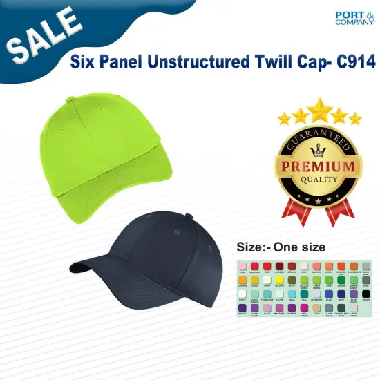 Port & Company&reg; Six Panel Unstructured Twill Cap Hunter {3}