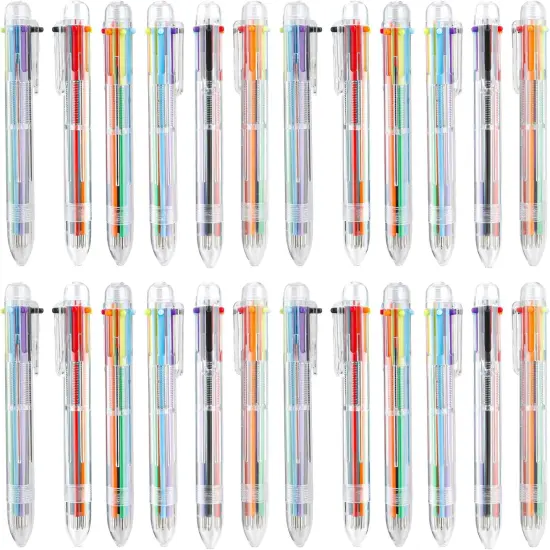 24 PCS Ballpoint Pens for School 6-in-1 Colored Pens Ballpoint {1}