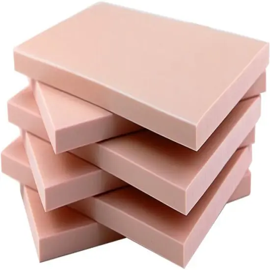 6 Pack 4"x6" Pale Pink Rubber Stamp Carving Blocks Rubber Carved Brick for Stamp Soft Rubber Crafts and DIY Craft Project {4}